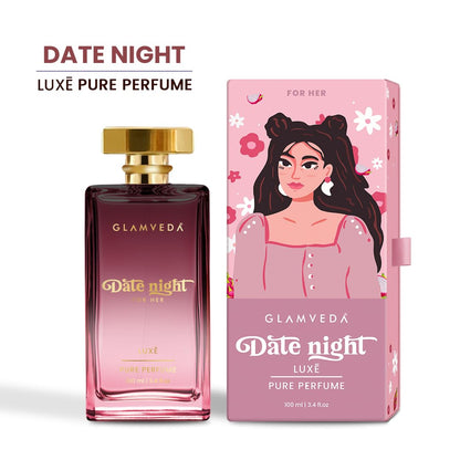 Glamveda Luxury Date Night Long Lasting | Perfume for Woman 100ml | Gifts for Woman | with Blackberry, Pear, Rose, Musk | Floral & Fruity Premium Perfume for Women
