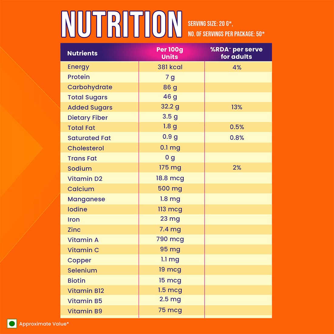 Bournvita Chocolate Nutrition Drink, 1 kg Pouch