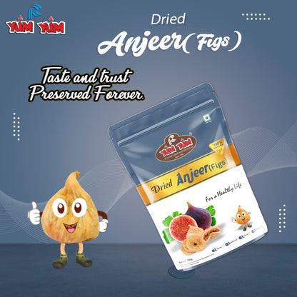 Yum Yum Premium Dried,250g | Afghani Anjeer I Low in Fat | Healthy Snack I Rich Source of Vitamins Dietary Fiber | Dry figs