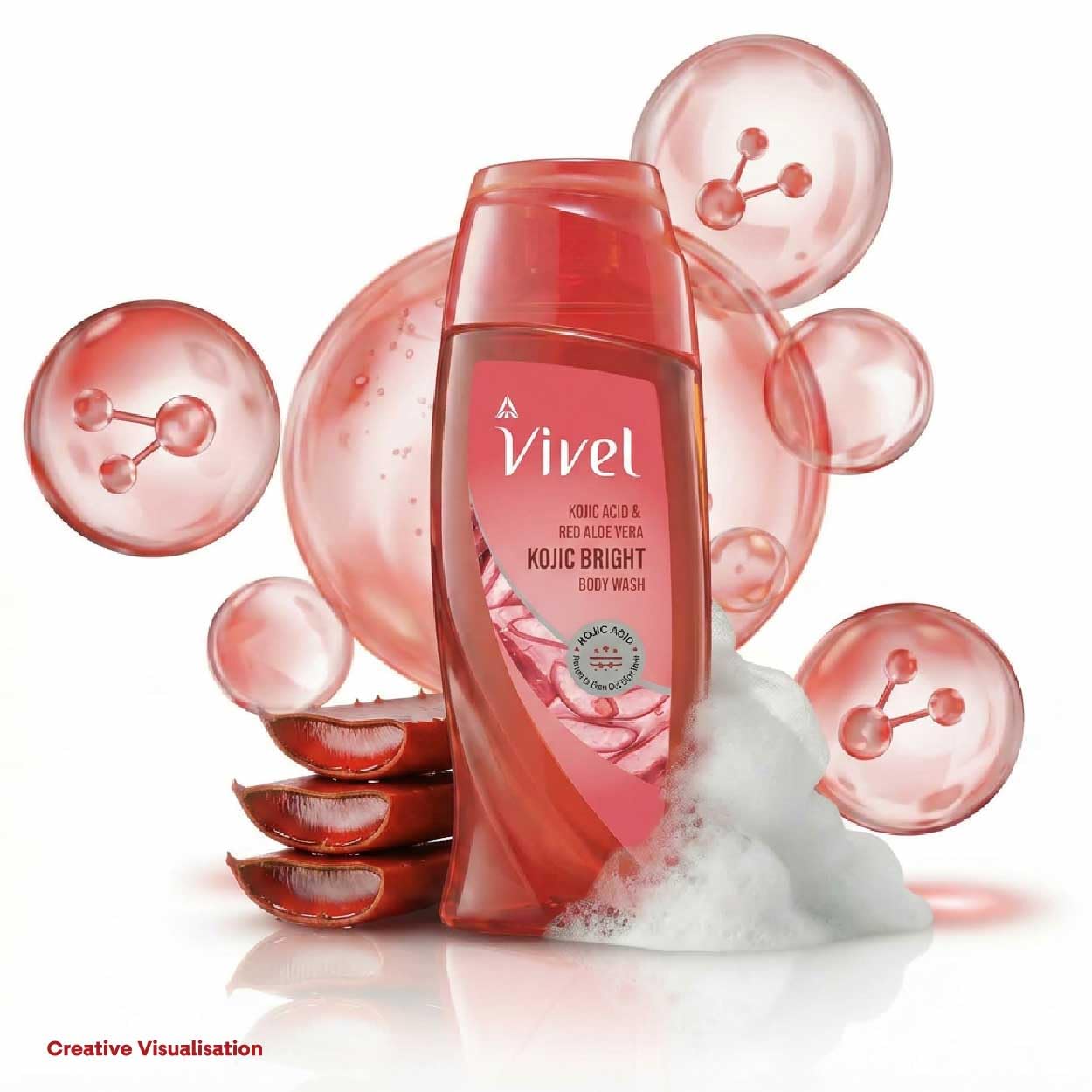 Vivel Kojic Bright Body Wash 200ml|With Kojic Acid & Red Aloe Vera |De tan for Even Toned Skin | Dermatologist Recommended | No Paraben | For Men & Women