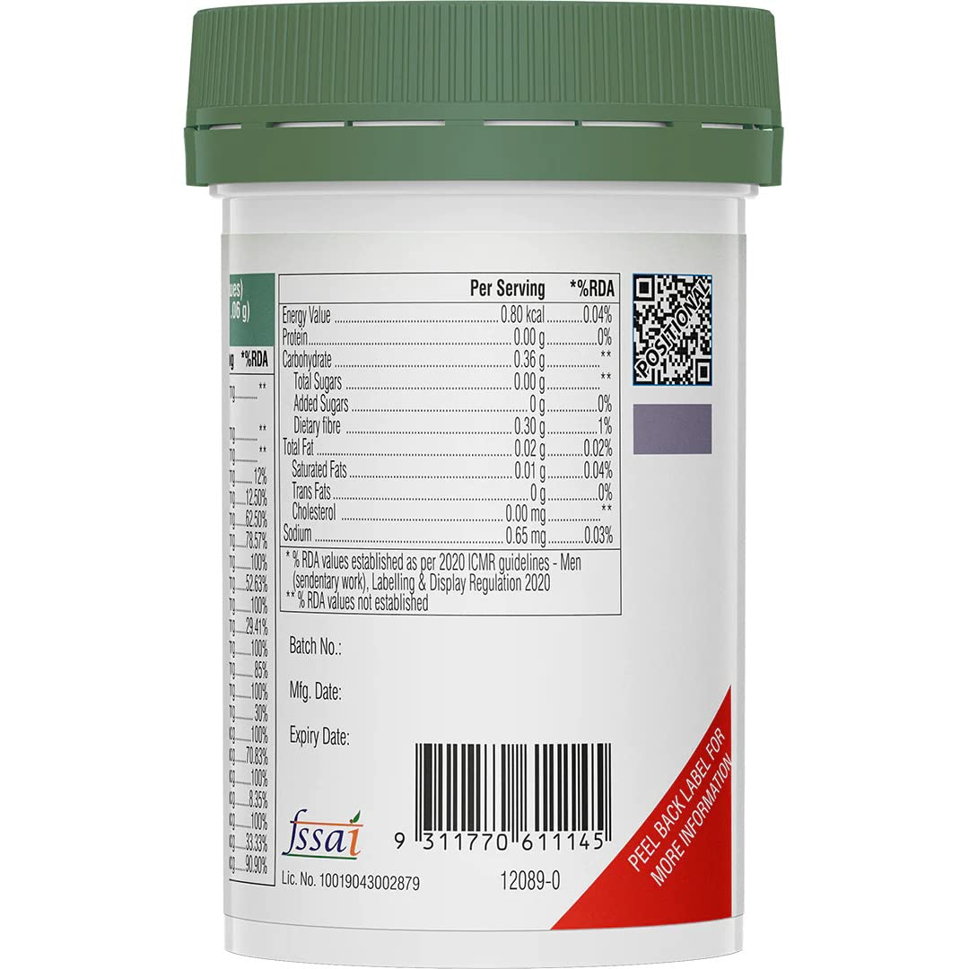 Zephivo Swisse Essential Multivitamin For Men & Women, 30 Tablets - Vegan Certified Multivitamin with 100% RDA of Vitamin B, Vitamin E, Biotin & Minerals - Australia's No. 1 Multivitamin Brand