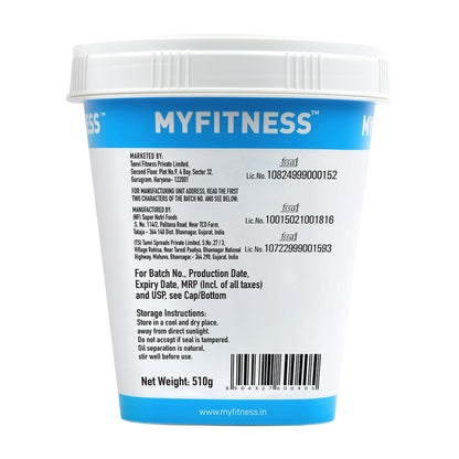MYFITNESS Peanut Butter Chocolate Spread Smooth 510g | 22g Protein & 6g Fiber | Tasty & Healthy Nut Butter Spread for Breakfast & Snacks | Cholesterol Free | Zero Trans Fat | Creamy Peanut Butter