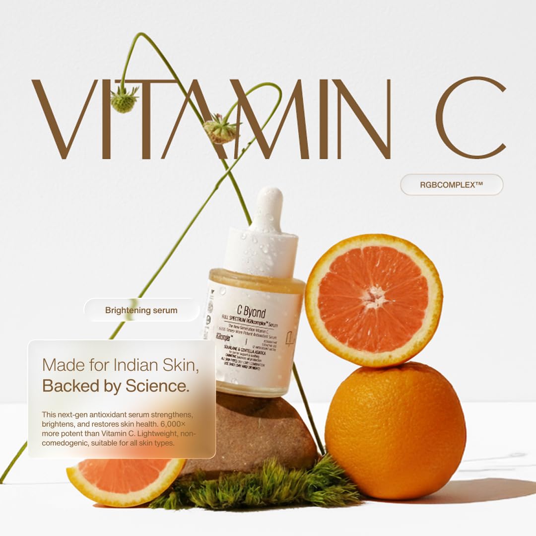Personal Touch C Byond Vitamin C Serum for Glowing Skin | 6000X Potent Antioxidant Formula with RGBcomplex™, Hyaluronic Acid & Astaxanthin | Brightening & Radiance | 30 ml