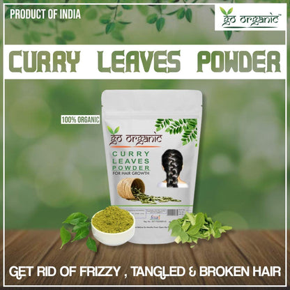 Go Organic Curry Leaves Powder Curry Leaves To Grow Long, Strong And Shiny Hair (250 Grm)