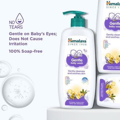 Himalaya Gentle Baby Wash | No tears formula |with chickpea and Green gram| Cleansing baby's gentle skin