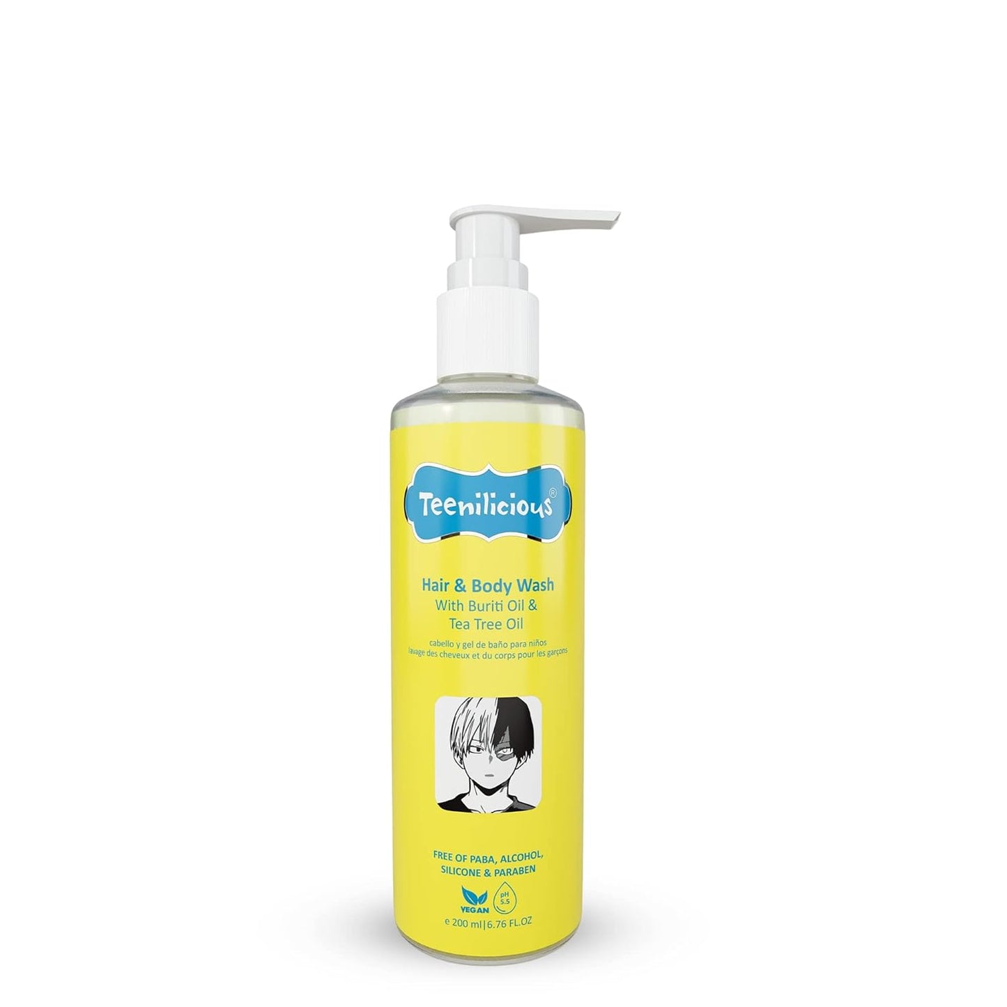 Teenilicious Hair & Body Wash With Buriti Oil & Tea Tree Oil | Body Wash For Men & Women | Non Drying Formulation | All Skin & Hair Type - 200ml