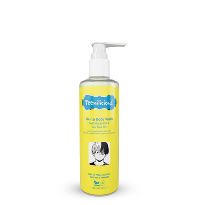 Teenilicious Hair & Body Wash With Buriti Oil & Tea Tree Oil | Body Wash For Men & Women | Non Drying Formulation | All Skin & Hair Type - 200ml