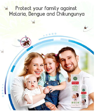Babyhug Natural Mosquito Repellent Lotion, 200 ml, with Citronella, Lemongrass and Eucalyptus Oil