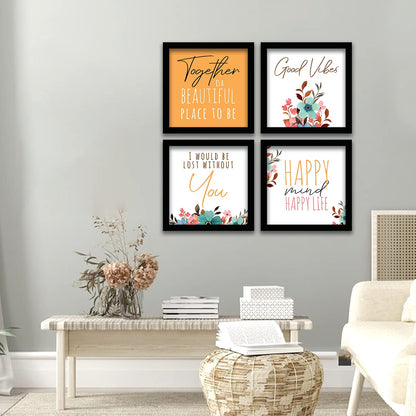 3D Floral Botanical Wall Painting with Frame | Premium Textured Flower & Leaf Artwork, Pastel Nature Wall Decor Framed for Living Room Bedroom Office and Home Decoration