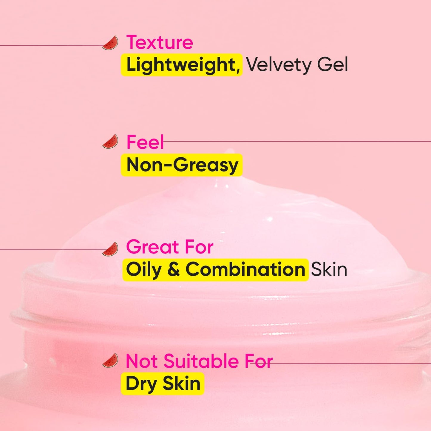 zephivo DOT & KEY Watermelon Superglow Matte Oil Free Moisturizer For Face With Watermelon Extracts | Lightweight Gel, Controls Excess Oil, Hydrates & Plumps Skin, With Glycolic Acid For Oily Skin | 60Ml
