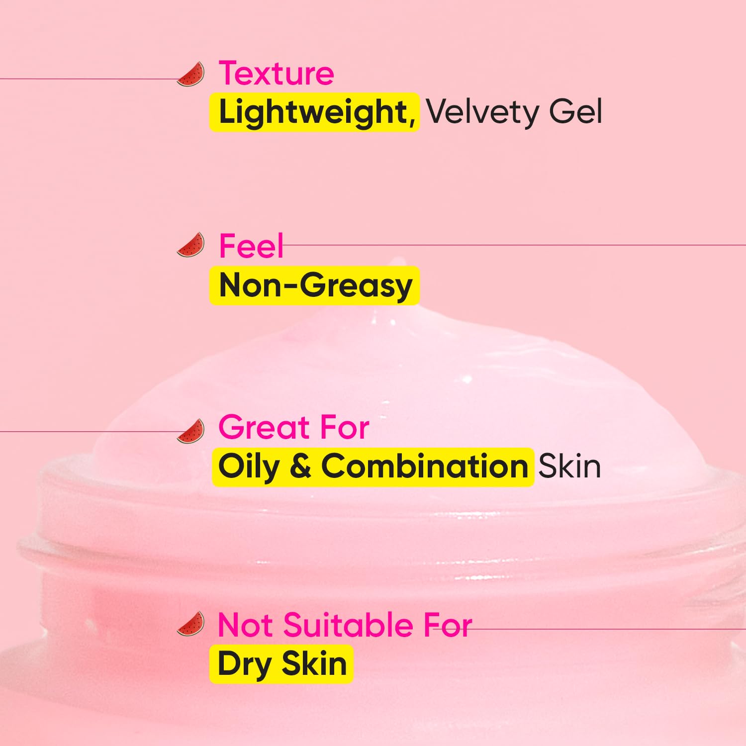 zephivo DOT & KEY Watermelon Superglow Matte Oil Free Moisturizer For Face With Watermelon Extracts | Lightweight Gel, Controls Excess Oil, Hydrates & Plumps Skin, With Glycolic Acid For Oily Skin | 60Ml
