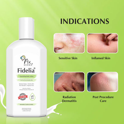 Fixderma Fidelia Nourishing Body Lotion | Moisturizer for face & Body | Body lotion for Women & Men | Body Lotion for Sensitive & Very dry skin with Rice Brain Oil & Aloe vera - 250ml
