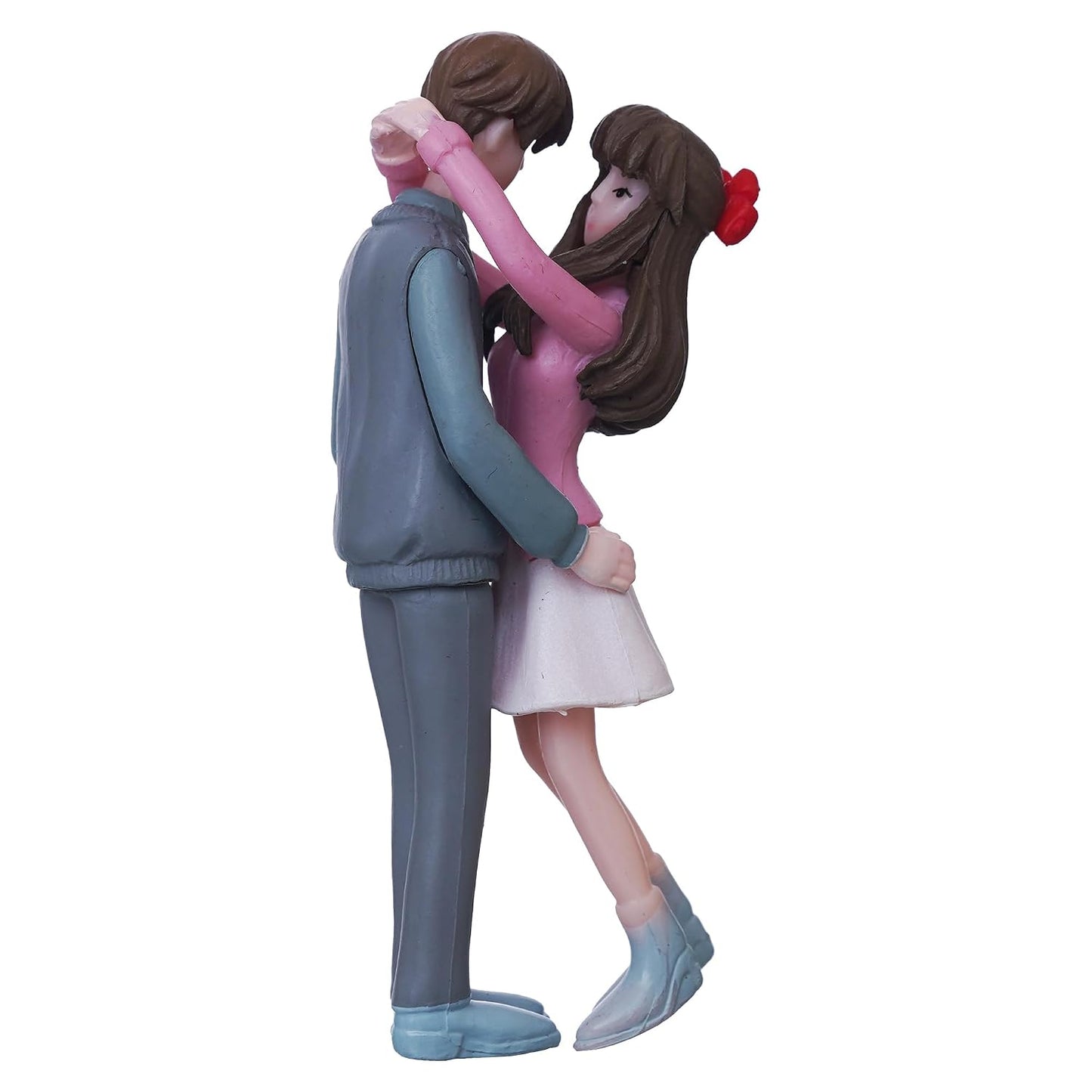 eCraftIndia Valentine Gift for Girlfriend Boyfriend Romantic Hugging Couple Statue Decorative Showpiece (Resin) Valentines Gift for Husband Wife Her Him Valentine Day Decoration Items