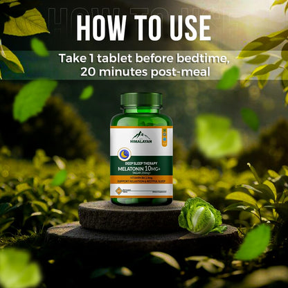 Divya Himalayan Natural Deep Sleep Melatonin 60 Tablets – Supports Restful Sleep & Healthy Sleep Cycle