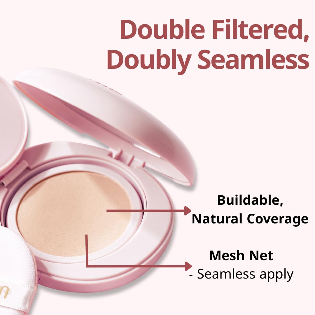 milktouch All-Day Skin Fit Milky Glow Cushion Foundation 24W Honey – Warm Beige Glow, Seamless Coverage Cushion Makeup | 15g