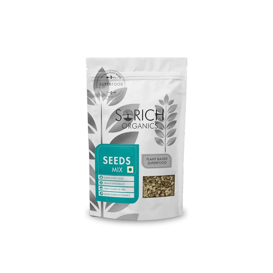 Sorich Organics Mixed Seeds for Eating | Plant-Based Superfood Snack Rich in Omega 3, Antioxidants, Fibre & Vitamin E | Pumpkin, Sunflower & Flax Blend | Healthy Trail Mix