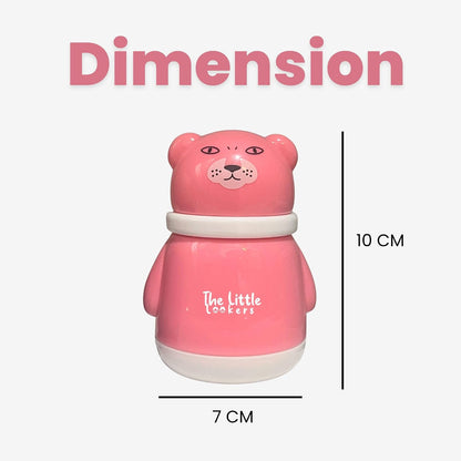 THE LITTLE LOOKERS Portable Baby Skin Care Baby Powder Puff With Box Holder Container For New Born & Kids For Baby Face & Body (Pink-White)