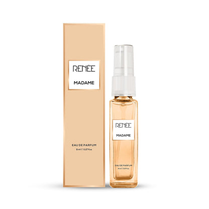 RENEE Madame Eau De Parfum 8ml - Premium Long-Lasting Fragrance with Notes of Pomegranate, Yuzu, Peony & Amber - Versatile Scent for All Occasions - Redefine Elegance & Sophistication