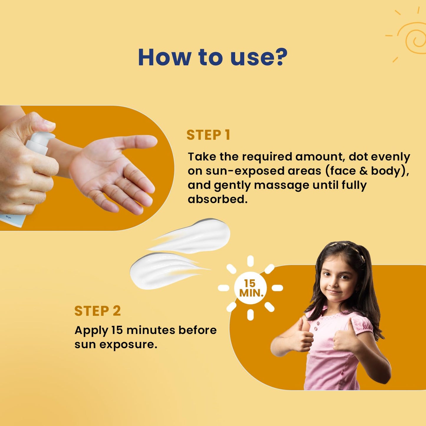 BabyOrgano Ayurvedic Sunscreen for Kids 2+ Yrs | SPF 50 PA+++ | Water Resistant 80 Mins | Manjistha, Rosemary, Beetroot & Avocado Oil | Non-Greasy & Paraben-Free | All Skin Types | 50g