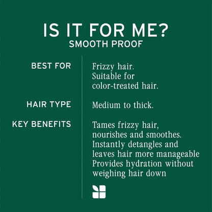 Biolage Smooth Proof Anti-Frizz Shampoo for Dry and Frizzy Hair with Camellia Oil and Glycerin for 72HR Frizz Control for Women and Men Vegan and Cruelty-Free Treatment