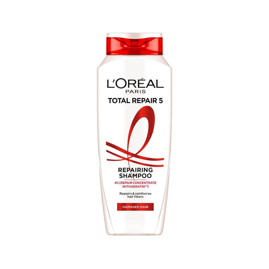 L'Oreal Total Repair 5 shampoo bottle on a white background