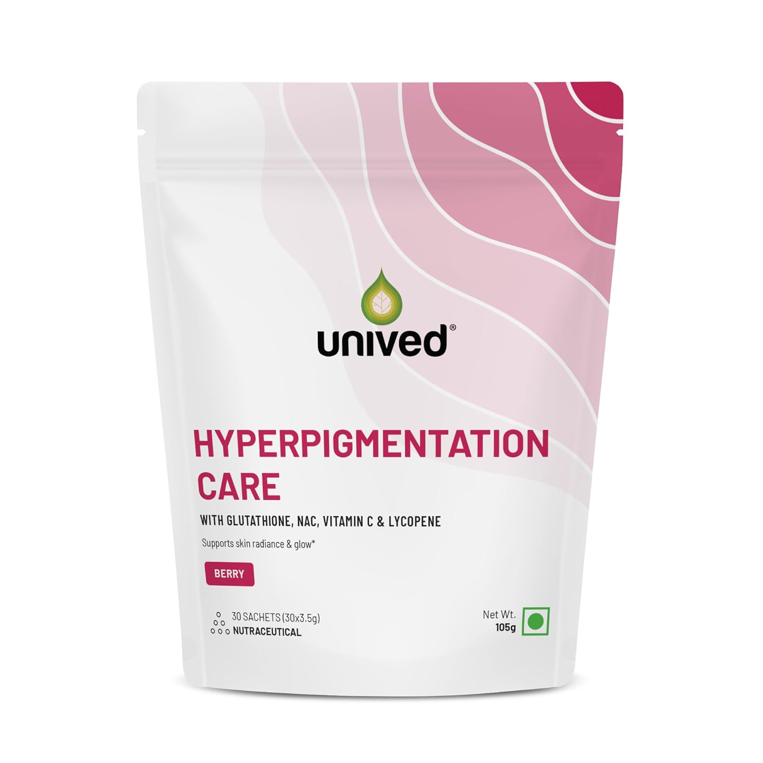 Zephivo Unived Hyperpigmentation Care | L-Glutathione 500mg Packed With Antioxidant Support for Radiant & Glowing Skin | Helps Reduce Hyperpigmentation, Dark Spots & Age Spots | Berry, 30 Servings
