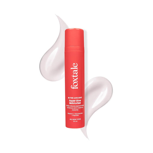 Foxtale Vitamin C Super Glow Moisturizer with Niacinamide & Peptides, Visibly Reduces Pigmentation, Enhances Skins Brightness Instantly, For All Skin Types, Women & Men - 50ml, Cream