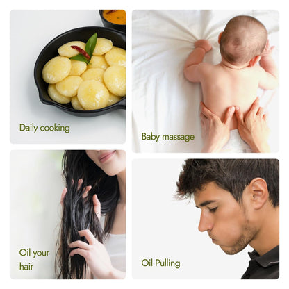 Kapiva Virgin Cold-Pressed Coconut Oil | 100% Pure, Unrefined & Edible | For Cooking, Skin & Baby Care, Oil Pulling | Coconut Oil For Hair | Keto Friendly