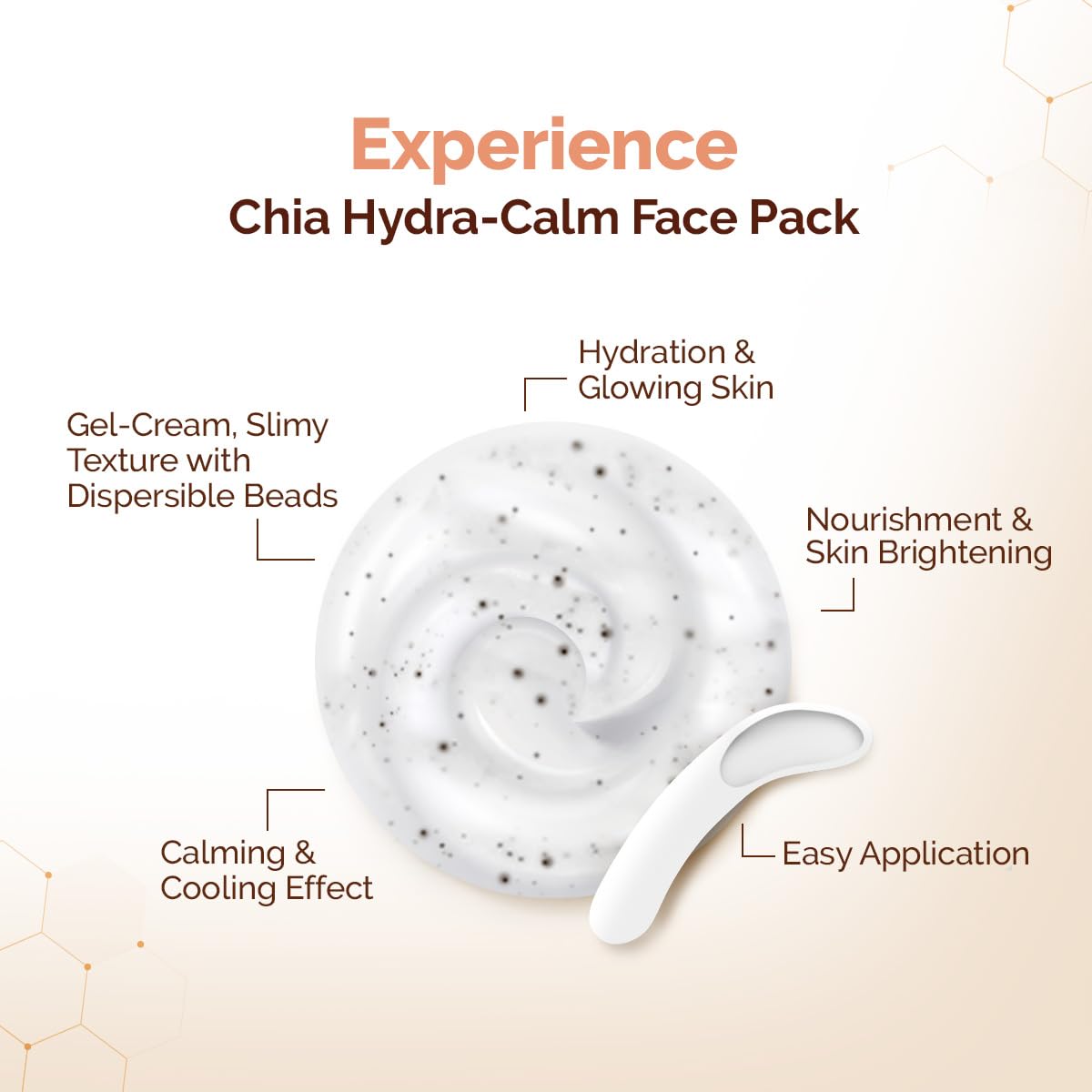 Mamaearth Chia Hydra-Calm Face Pack With Chia Seed & Ceramides For Healthy Skin Barrier-200G,Diy-Like Texture,Instant Hydration & Glow,Gel Cream Cooling Mask,Free From Harmful Chemicals,All Skin Types
