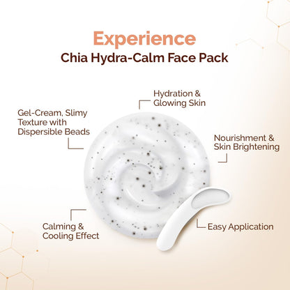 Mamaearth Chia Hydra-Calm Face Pack With Chia Seed & Ceramides For Healthy Skin Barrier-200G,Diy-Like Texture,Instant Hydration & Glow,Gel Cream Cooling Mask,Free From Harmful Chemicals,All Skin Types
