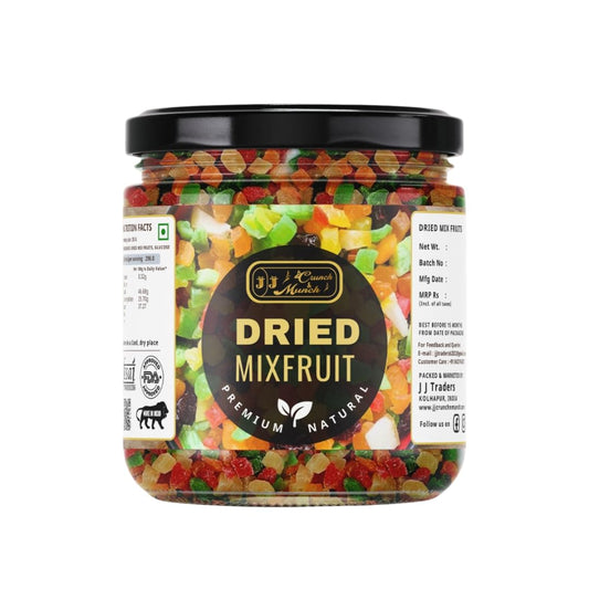 Premium Dried Mixed Fruit Blend – Naturally Sweet Tropical Dried Fruit Snack, Soft & Chewy Assorted Fruit Mix, Fiber-Rich Healthy Snack (120 gram)