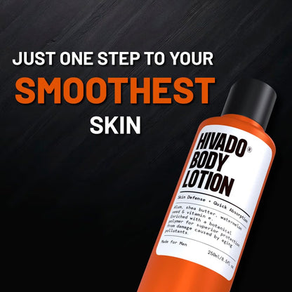 Hivado Men’s Body Lotion 250ml | Deep Hydration Body Moisturizer for Dry & Rough Skin | Watermelon Seed Oil & Shea Butter | 24-Hour Moisture Lock | Lightweight, Non-Greasy & Fast Absorbing | Sulphate & Paraben Free