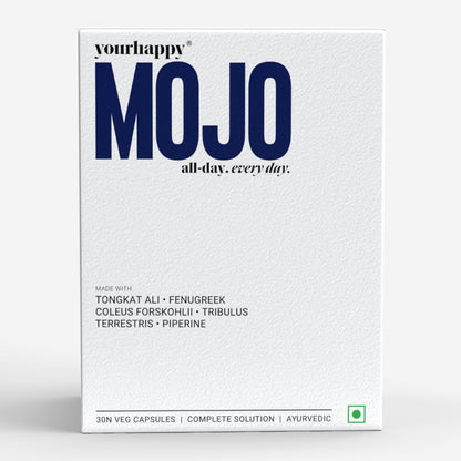 YourHappyLife MOJO Testosterone Supplement for Men with Premium Natural Stamina Amplifier and Fenugreek, L-Arginine & Tribulus for Performance Support, Muscle Recovery & Stamina 30 Capsules