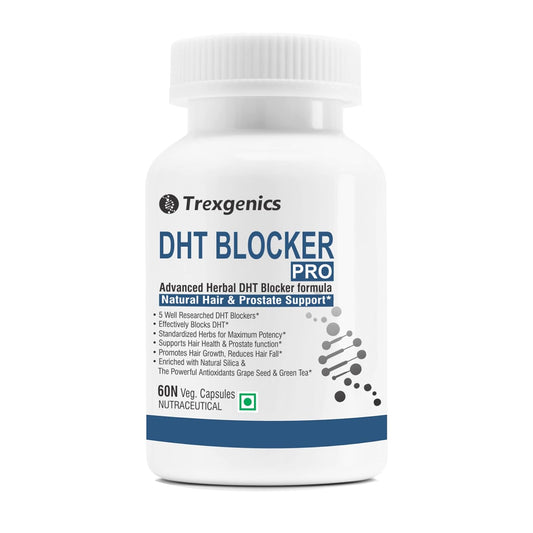 Trexgenics DHT Blocker Pro supplement bottle on a white background