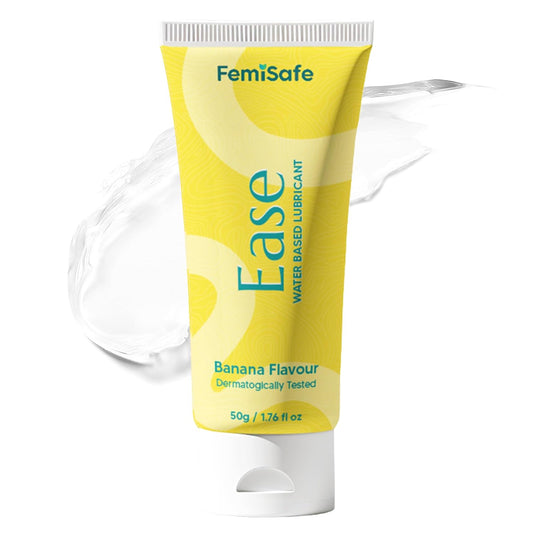 FemiSafe Ease Lube |Water-Based & Glycerin-Free Lubricant |With Aloe Vera & Banana Extract |non staining & prevent dryness |Skin friendly | 50 g
