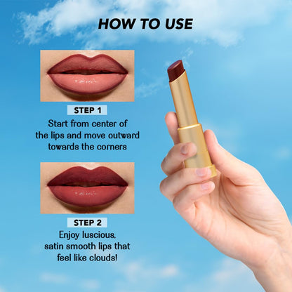 LoveChild Masaba Lush Creme Lipstick (Pink), Moisturizing Satin Finish with Ceramides & Shea Butter, Lightweight, Long-Lasting & Ultra-Smooth, Perfect Shades for Indian Skin Tones, Skyfoam 3.5g