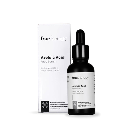 The True Therapy 10% Azelaic Acid Face Serum with Witch Hazel Extract for Anti-inflammatory, Cystic Acne, Rosacea, Hyperpigmentation, Reduce Redness, Excess Oil & Breakout – 30 ml
