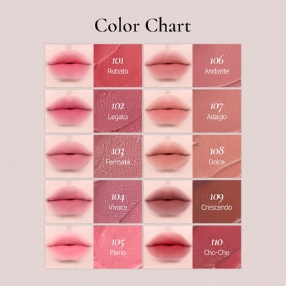 DINTO Blurring Lip Veil (110 Cho-Cho, 3.5ml) Soft Velvet Blurry Matte Finish Korean Lip Tint, Long Lasting Non-Drying Lip Color, Sheer Natural Coverage, Lightweight Moisturizing Formula, Vegan & Cruelty-Free