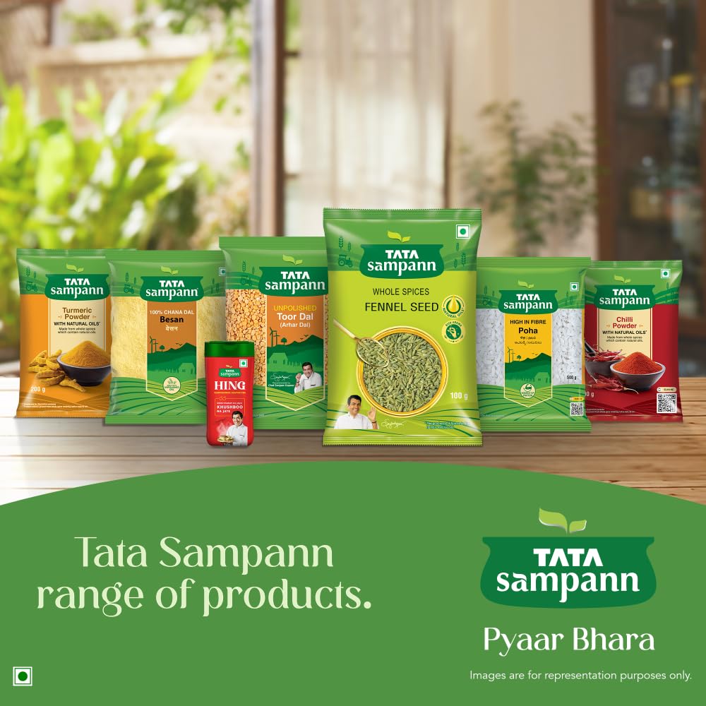 Tata Sampann Fennel Seed (Saunf), Whole Spices, Natural Oils*, Rich Aroma, 200g