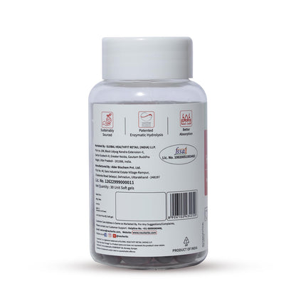 Neuherbs Deep Sea Heart Omega 3 Antarctic Krill Oil 1000mg With 2X Astaxanthin, Phospholipids, Vitamin E & D3 | Supports Heart, Brain & Muscle Health | Lemon Flavour | 30 Softgels