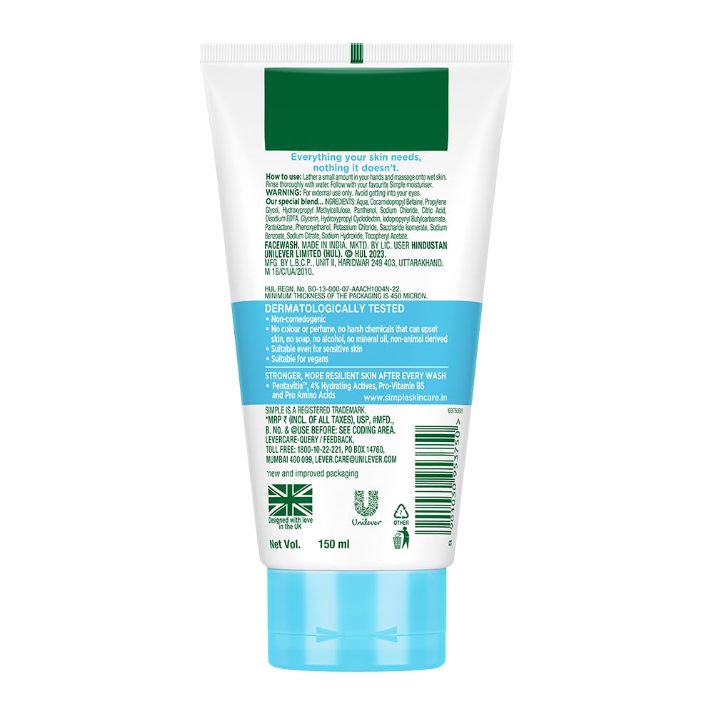 Back of a skincare product tube with text and branding on a white background
