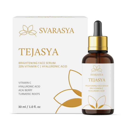 Svarasya Tejasya 20% Vitamin C & Hyaluronic Acid Face Serum, Anti-pigmentation for Men & Women | 30ml