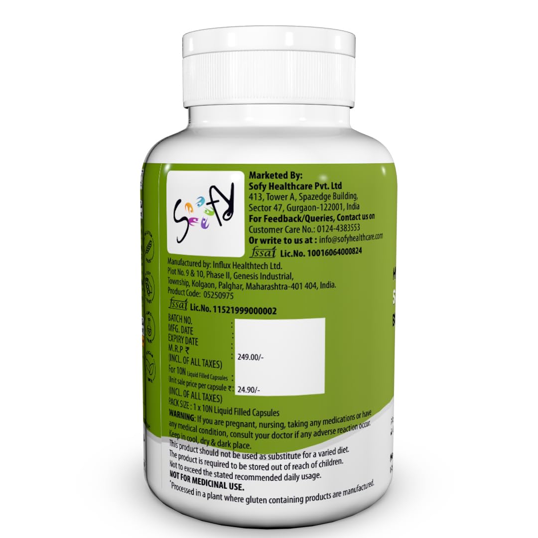 Supplement bottle with green label on a white background