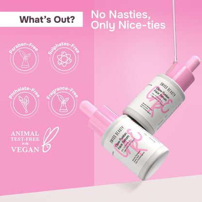 Swiss Beauty Care Glow Fusion Face Serum | Bright & Glowy | 10% Vitamin C & Sakura Extract | Non-Sticky | 30ml