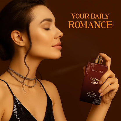 Glamveda Luxury Coffee Date Long Lasting 100ml | Perfume for Woman | Gifts for Woman | with Rose, Coffee, Musk, Vanilla | Floral & Fruity Premium Fragrance for Women