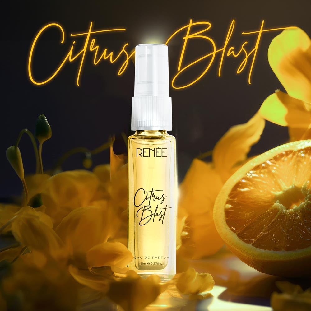 RENEE Citrus Blast Eau De Parfum, Premium Long-Lasting Fragrance with Notes of Bergamot, Lemon, Rose, Jasmine & Musk, Scent EDP for Every Occasion, Gifting, Ideal Luxury Perfume for Women, 8 Ml