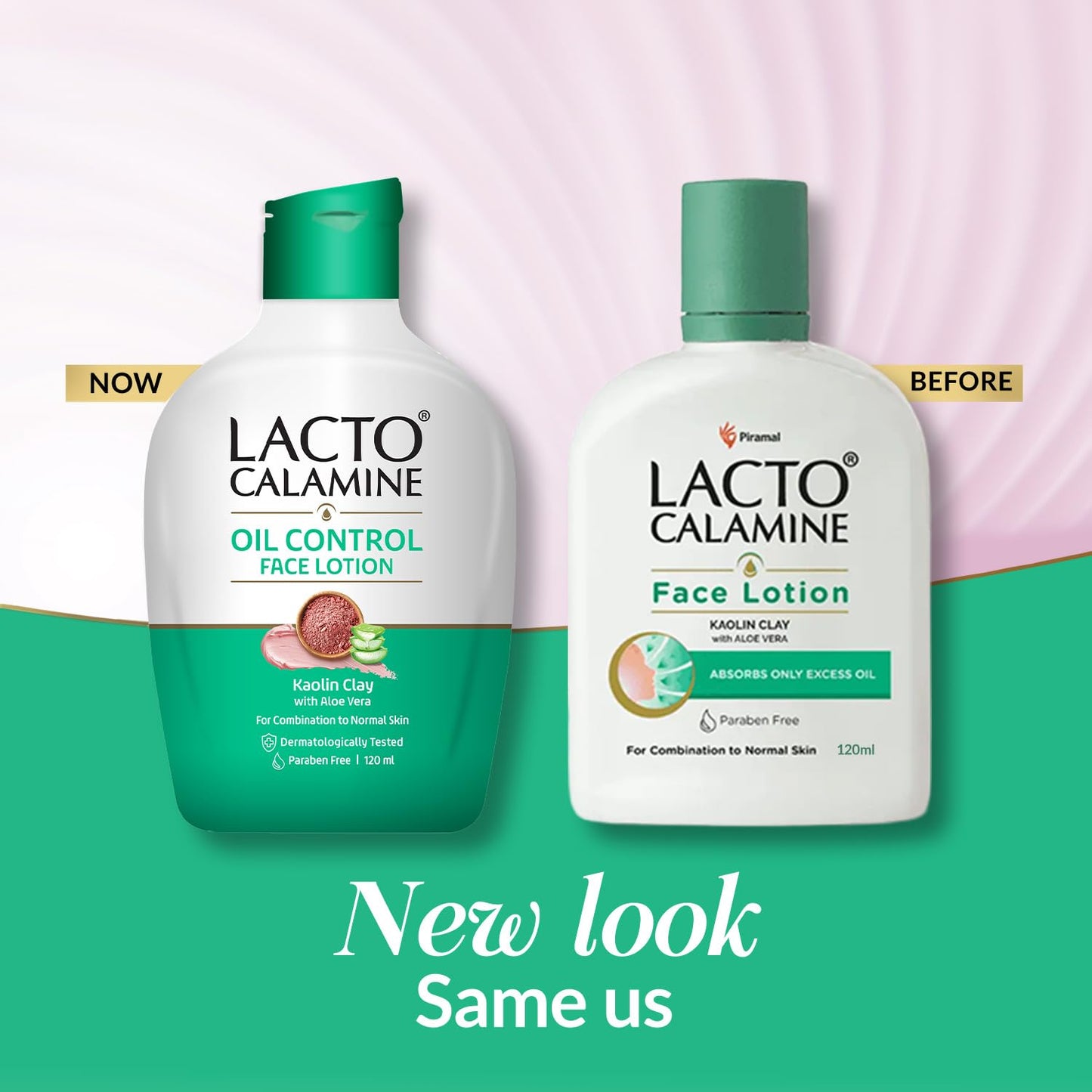 Lacto Calamine Face Lotion | 120ml | Daily Moisturizer For Face - Combination To Normal Skin | Kaolin Clay & Aloe Vera | Abosrbs Excess Oil | Fights Pimples, Darkspots & Blackheads | Body Lotion