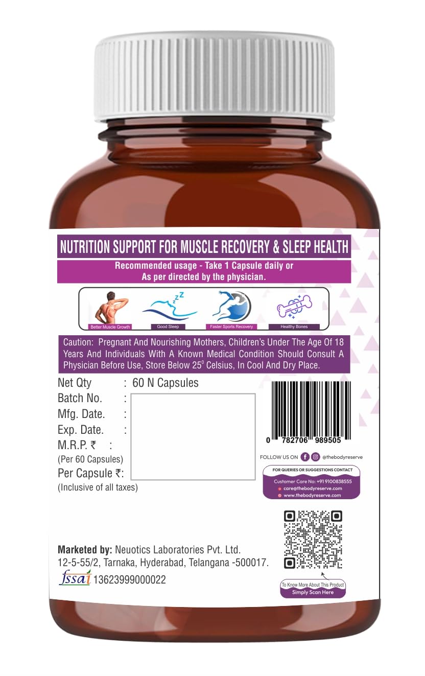 Supplement bottle with label on a white background