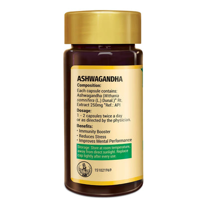 Zandu Ashwagandha 60 Veg Caps | 100% Pure Ashwagandha Root Extract | Scientifically Proven for Stress Relief With 5X Withanolide*| Boosts Immunity & Stamina | Rejuvenates Mind & Body| No Preservatives