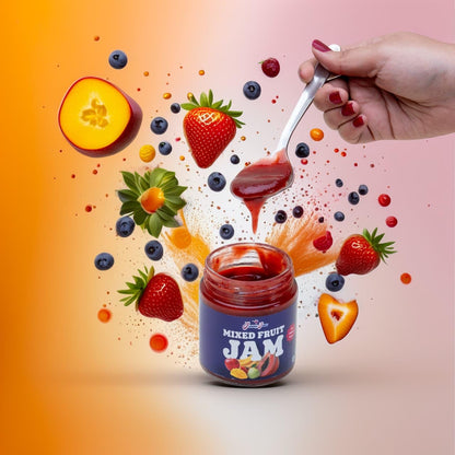 Jammy Jams Mixed Fruit Jam | Made With Fruit Pulp | Breakfast Spread - 200g